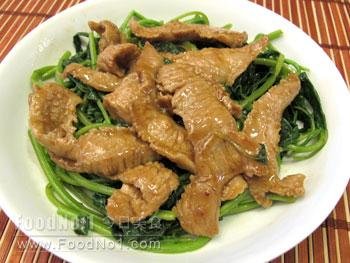 pork-neck-fried-amaranth