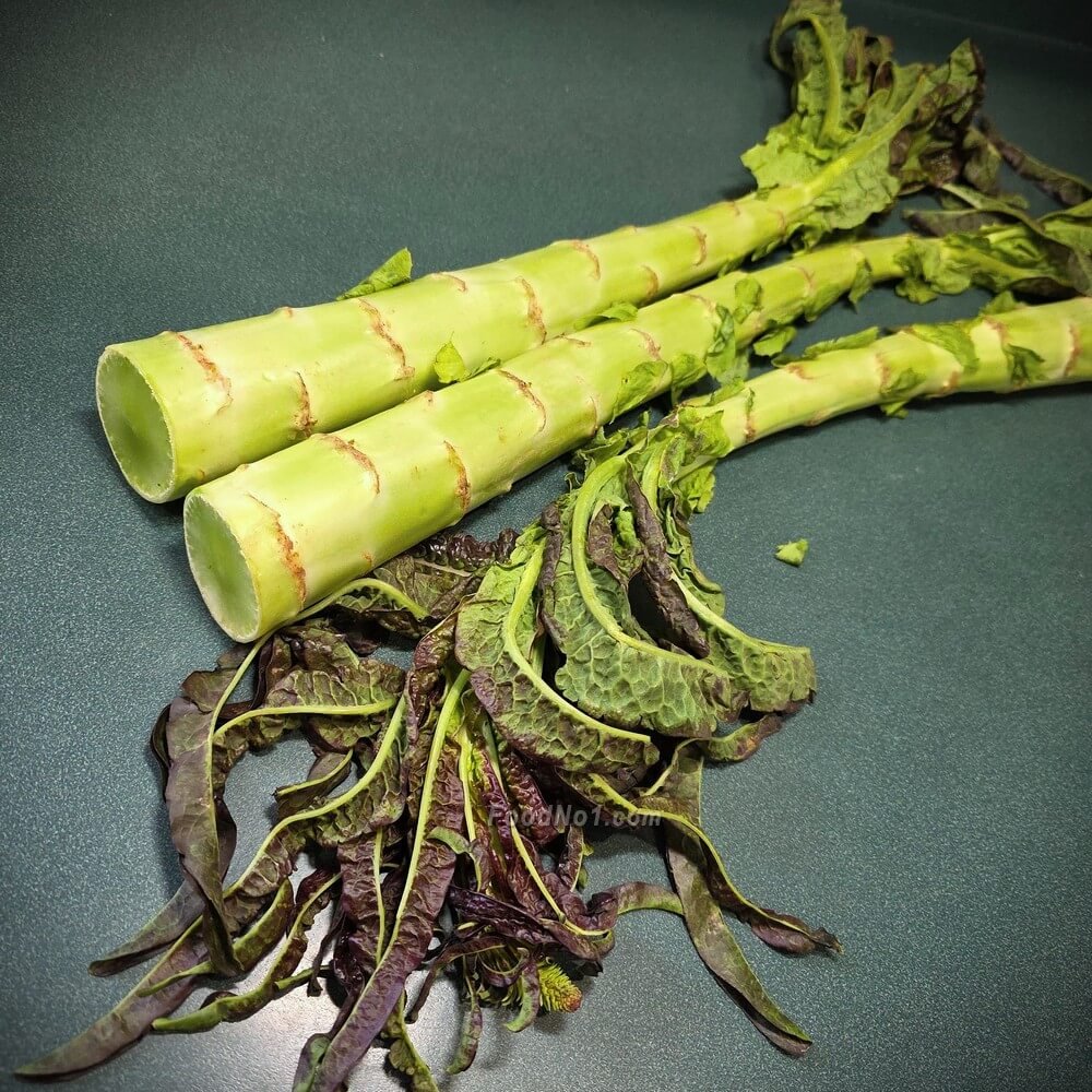 萵筍頂部的葉