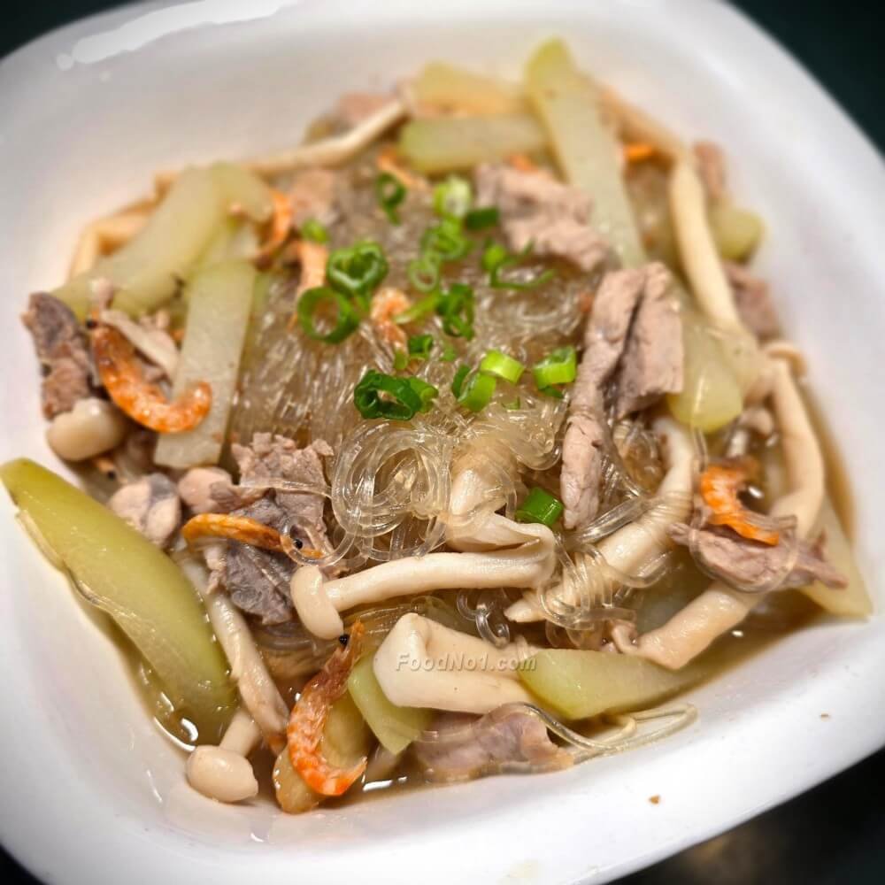 合掌瓜海鮮菇炆粉絲