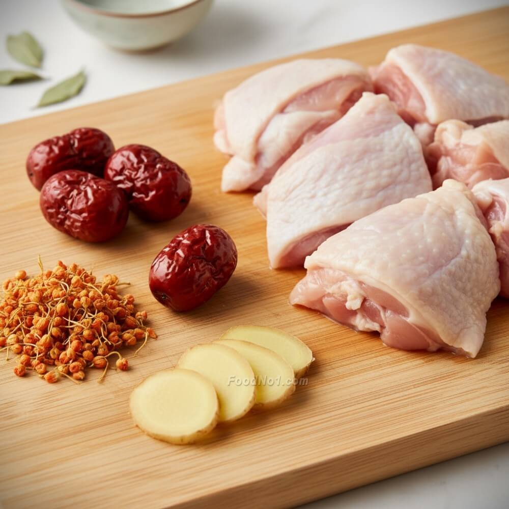 蟲草花雞湯-材料