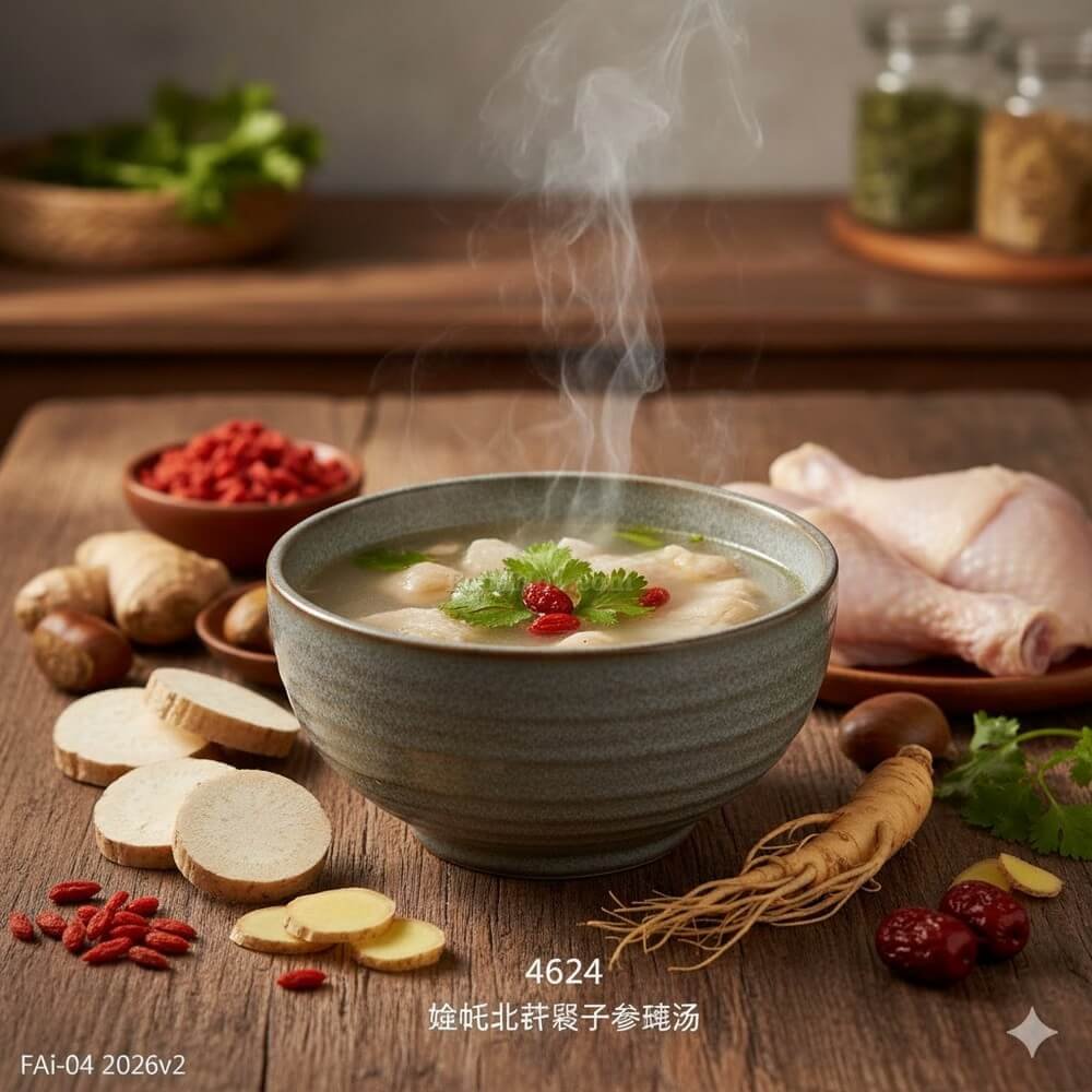 淮山杞子黨參雞湯-材料