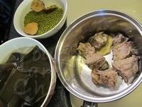 所有材料準備好 mung bean_seaweed_soup06