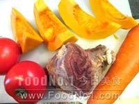 南瓜, 蕃茄, 牛展, 紅蘿蔔 pumpkin-tomato-beef