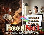 一家人圍在餐桌前享用家常菜，🎉慶祝 FoodNo1.com 二十六周年🍾