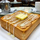 牛油煉奶花生醬多士