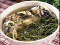 生魚野葛菜湯