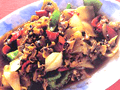 鹹菜炒蜆肉