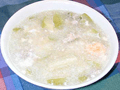 節瓜鹹蛋肉片湯