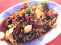 鹹菜炒蜆肉