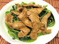 豬頸肉炒莧菜