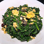 金銀嫩蛋爽口菠菜 (涼拌) 金銀嫩蛋爽口菠菜 (涼拌)